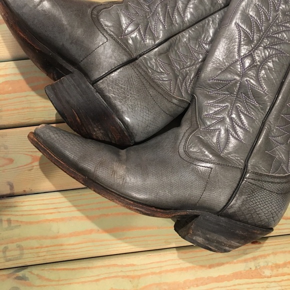 Vintage grey cowboy boots - women’s size 8.5 - Picture 8 of 11